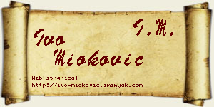 Ivo Mioković vizit kartica
